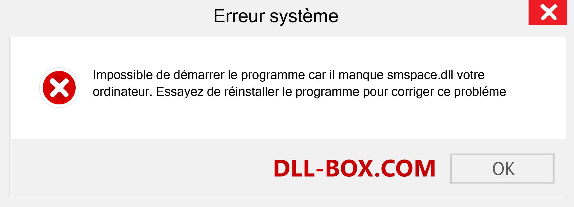 Le fichier smspace.dll est manquant ?. Télécharger pour Windows 7, 8, 10 - Correction de l'erreur manquante smspace dll sur Windows, photos, images